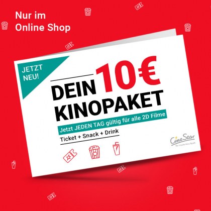Jetzt jeden Tag gültig für alle 2D-Filme