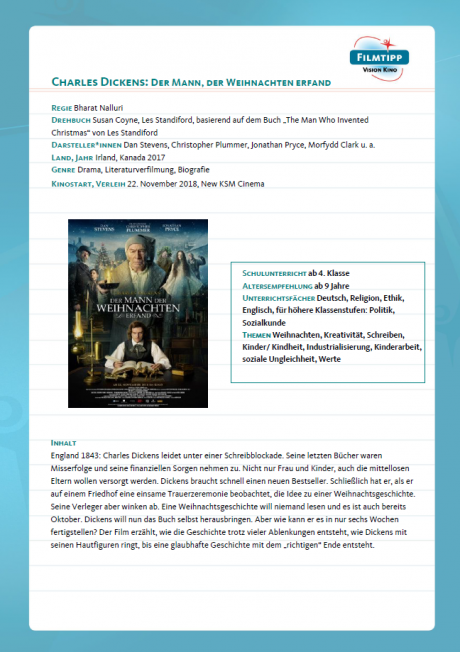 Charles Dickens Der Mann Der Weihnachten Erfand Cinestar