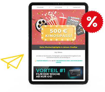 Mehr bekommen mit dem CineStarCARD Newsletter Bild 1