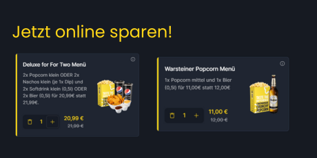 3. Snacks & Drinks zum Online-Sparpreis auswählen Bild 1
